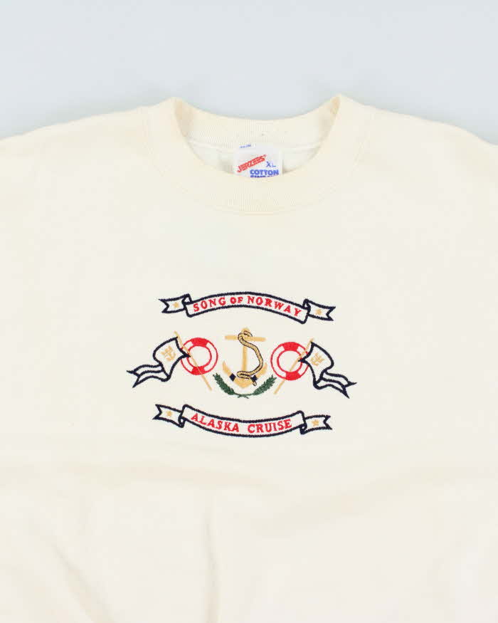 Vintage 90's Embroidered Song of Norway Sweatshirt - XL