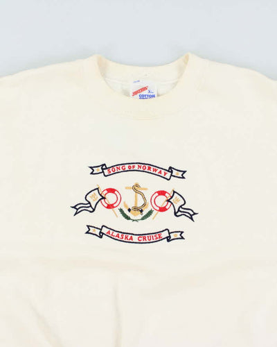 Vintage 90's Embroidered Song of Norway Sweatshirt - XL