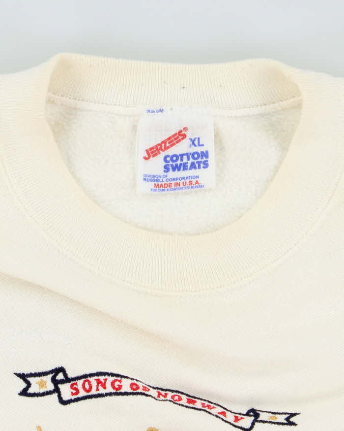 Vintage 90's Embroidered Song of Norway Sweatshirt - XL
