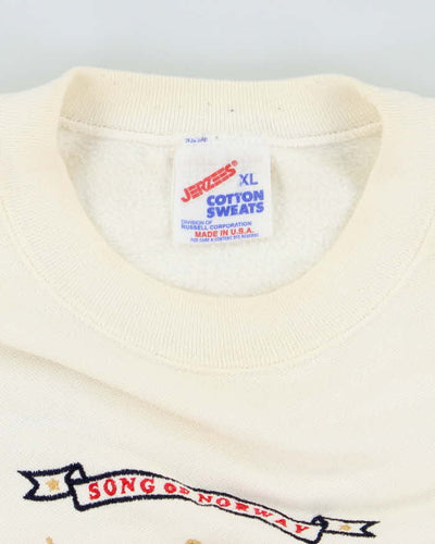 Vintage 90's Embroidered Song of Norway Sweatshirt - XL
