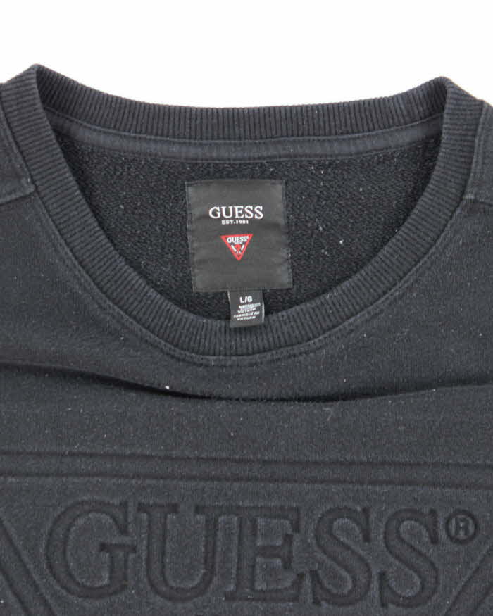 Vintage 2000's Guess Jeans Embossed Logo Sweatshirt - L