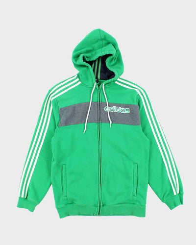 Vintage 2000's Adidas Three Striped Zip Up Hoodie - M