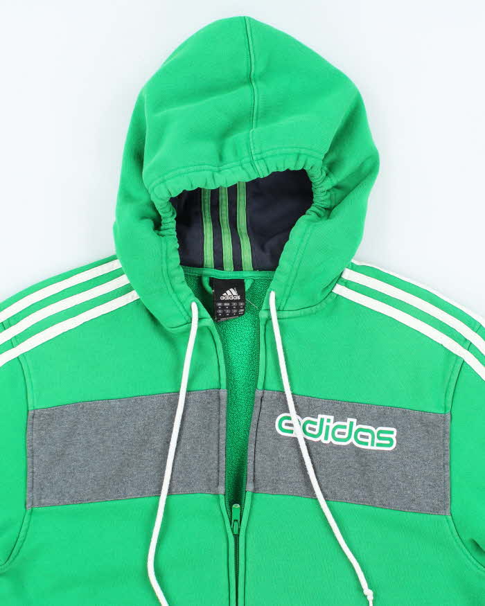 Vintage 2000's Adidas Three Striped Zip Up Hoodie - M