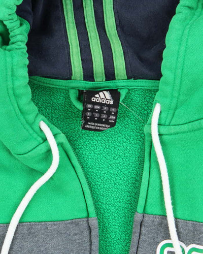 Vintage 2000's Adidas Three Striped Zip Up Hoodie - M