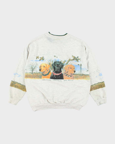 Vintage 2000's Dog Graphic Two Button Sweatshirt - L