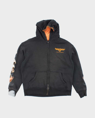Vintage 2000's Harley Davidson Embroidered Zip Up Hoodie - L