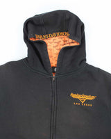 Vintage 2000's Harley Davidson Embroidered Zip Up Hoodie - L