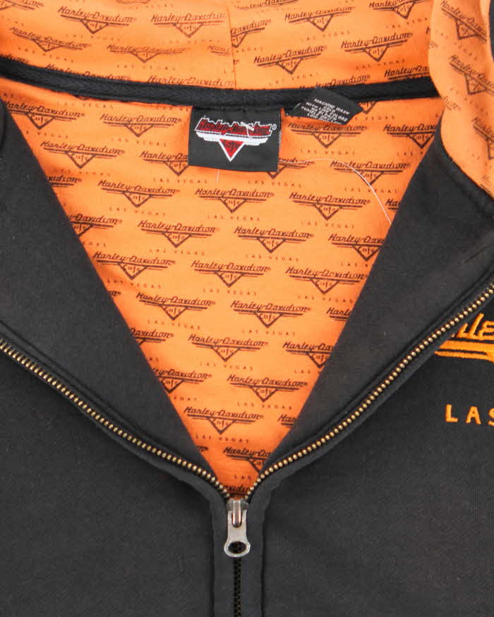 Vintage 2000's Harley Davidson Embroidered Zip Up Hoodie - L