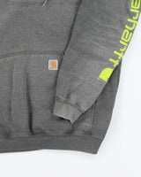 Vintage Carhartt Grey Hoodie - M