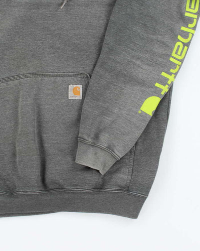 Vintage Carhartt Grey Hoodie - M