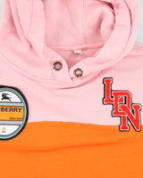 Vintage Burberry Pink &amp; Orange Hoodie - M