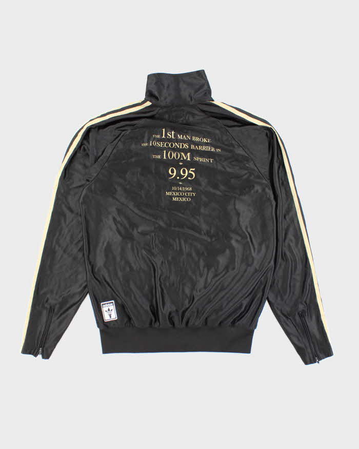 Vintage Adidas Black &amp; Gold Track Jacket - M