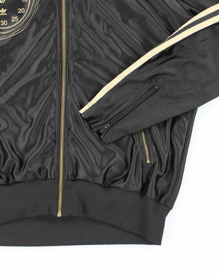 Vintage Adidas Black &amp; Gold Track Jacket - M