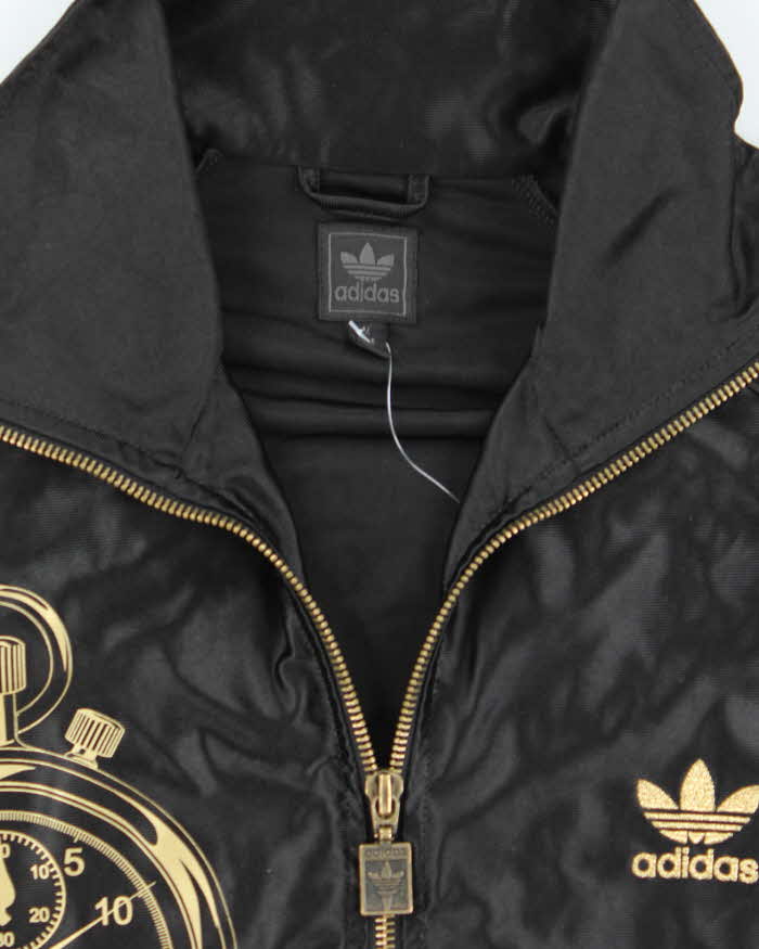 Vintage Adidas Black &amp; Gold Track Jacket - M