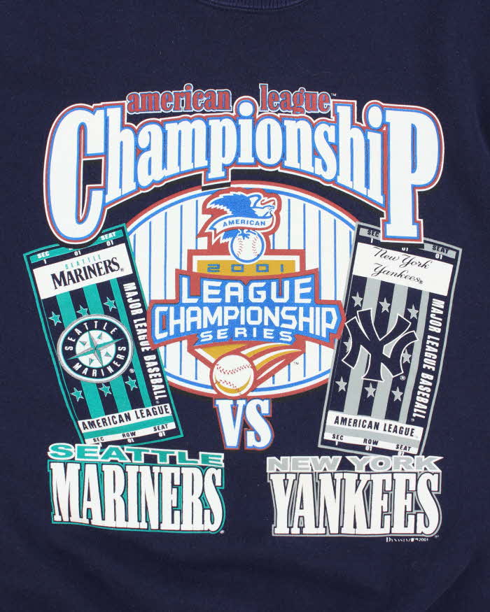 Vintage American League Baseball Championship Graphic Sweatshirt - M