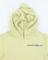 Off White x Champion Embroidered Graphic Print Hoodie - S