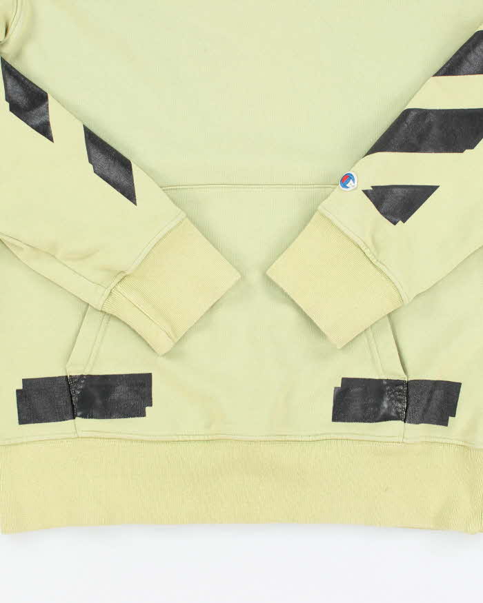 Off White x Champion Embroidered Graphic Print Hoodie - S – Rokit
