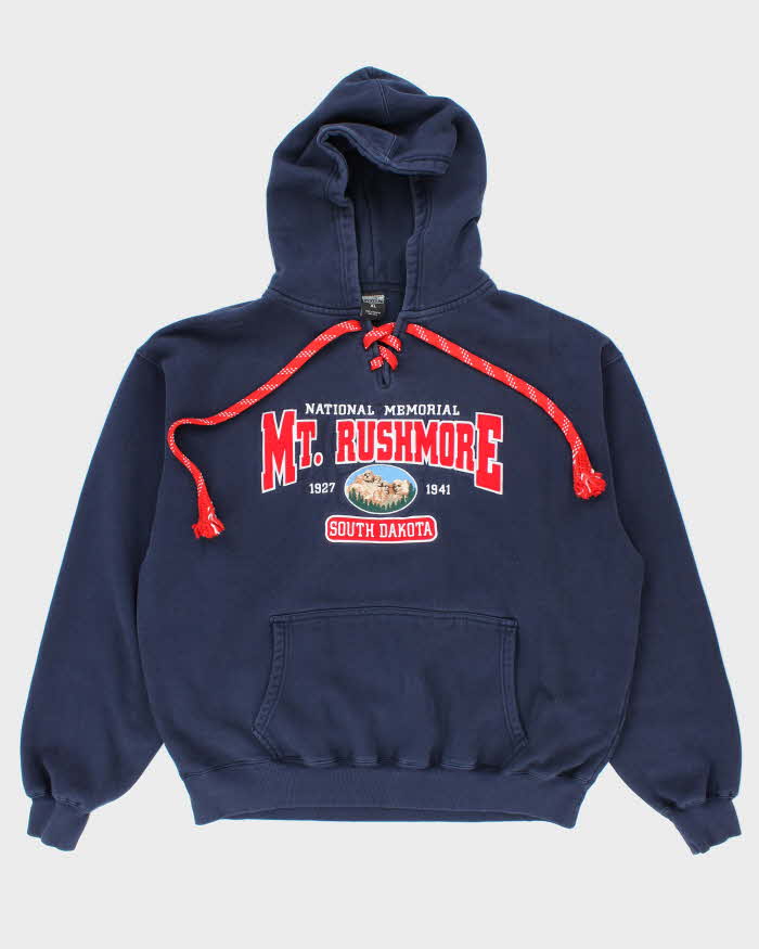 Vintage Mount Rushmore Embroidered Oversized Hoodie - XL