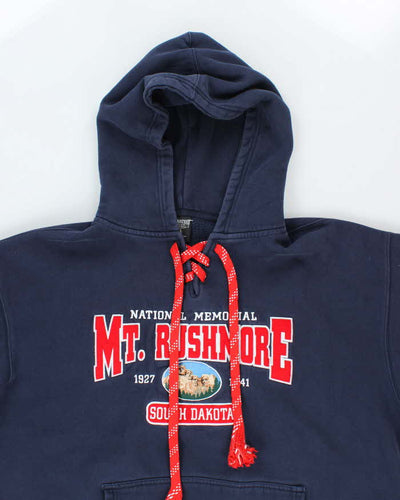 Vintage Mount Rushmore Embroidered Oversized Hoodie - XL