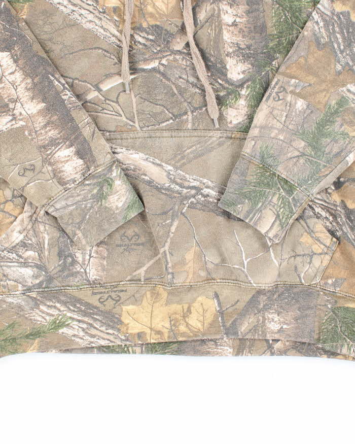 Vintage Real Tree Camouflage Faded Hoodie - L