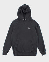 Vintage Stussy Faded Small Embroidered Logo Hoodie - S