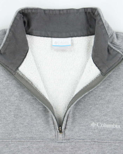 Vintage Columbia Lightweight Small Logo Quarter Zip Sweatshirt - L