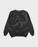 Vintage Y2K Diesel Only The Brave All Over Print Sweatshirt - M