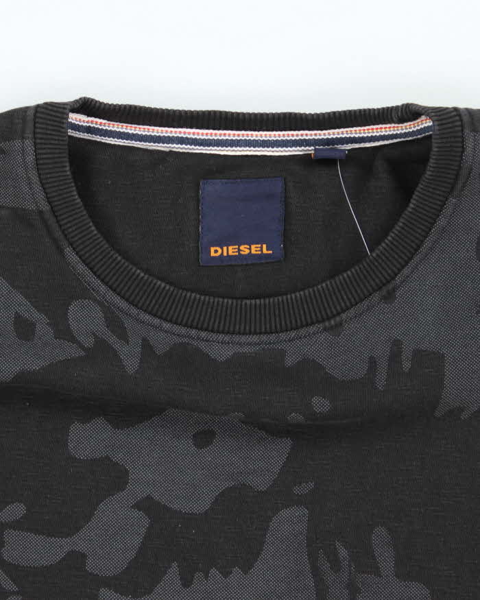 Vintage Y2K Diesel Only The Brave All Over Print Sweatshirt - M
