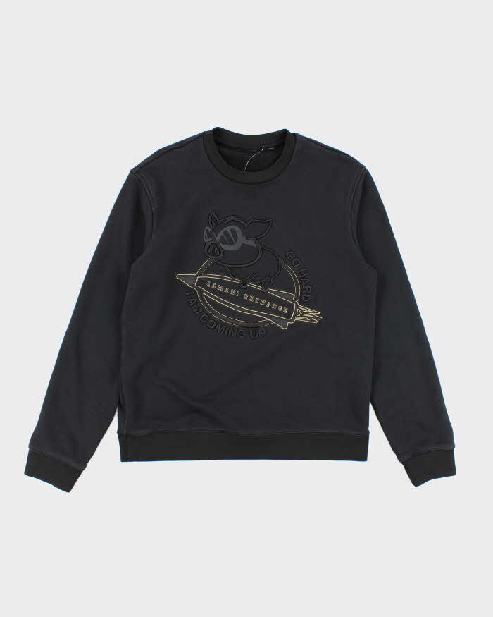Vintage Y2K Armani Embroidered Sweatshirt - M