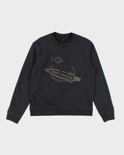 Vintage Y2K Armani Embroidered Sweatshirt - M