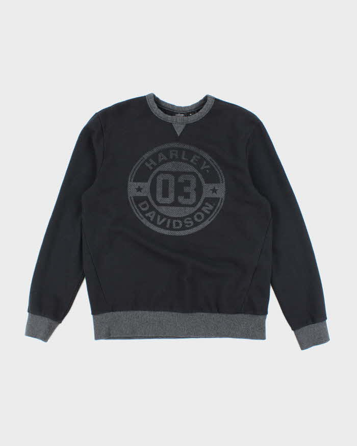 Vintage Y2K Harley Davidson Centre Logo Sweatshirt - M