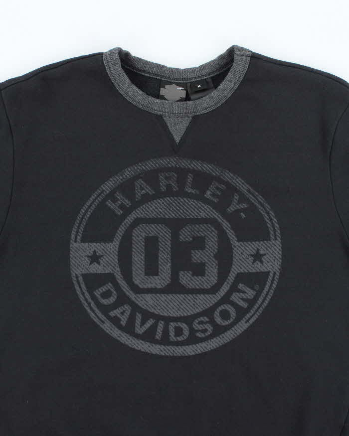 Vintage Y2K Harley Davidson Centre Logo Sweatshirt - M