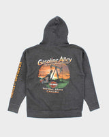 Vintage Y2K Harley Davidson Graphic Print Zip Up Hoodie - M