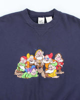 Vintage 90's Disney Snow White and the Seven Dwarfs Embroidered Sweatshirt - L