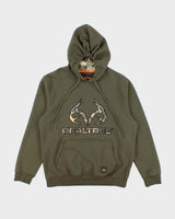 Vintage Real Tree Spell Out Camo Logo Zip Up Hoodie - L