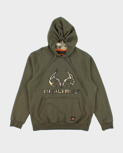Vintage Real Tree Spell Out Camo Logo Zip Up Hoodie - L