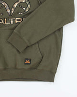 Vintage Real Tree Spell Out Camo Logo Zip Up Hoodie - L