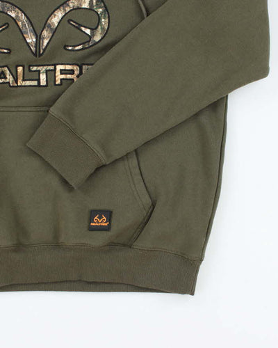 Vintage Real Tree Spell Out Camo Logo Zip Up Hoodie - L