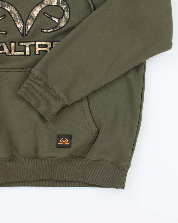 Vintage Real Tree Spell Out Camo Logo Zip Up Hoodie - L