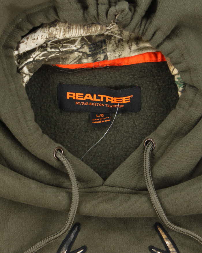 Vintage Real Tree Spell Out Camo Logo Zip Up Hoodie - L