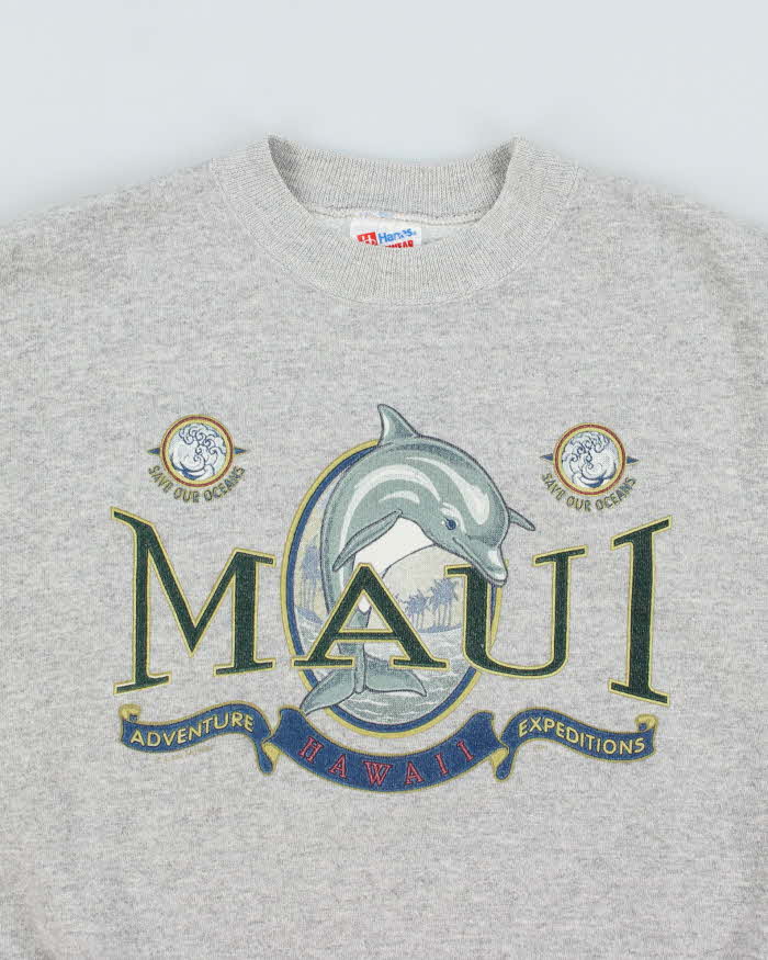 Vintage 90's Maui Graphic Print Sweatshirt - L