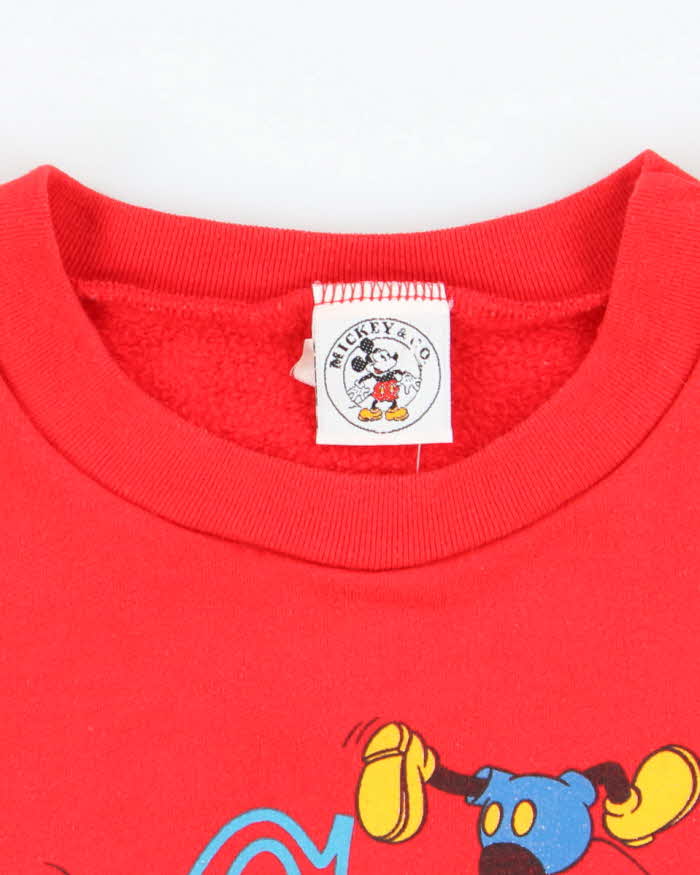 Vintage 90's Disney Mickey Spell Out Sweatshirt - M