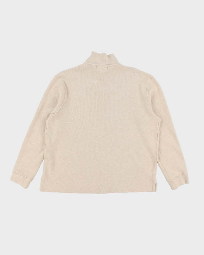 Vintage Ralph Lauren Small Horse Embroidered Quarter Zip Sweatshirt - L