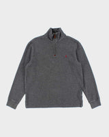 Vintage 2000's Ralph Lauren Small Horse Quarter Zip Sweatshirt - S