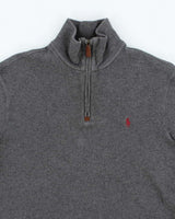 Vintage 2000's Ralph Lauren Small Horse Quarter Zip Sweatshirt - S