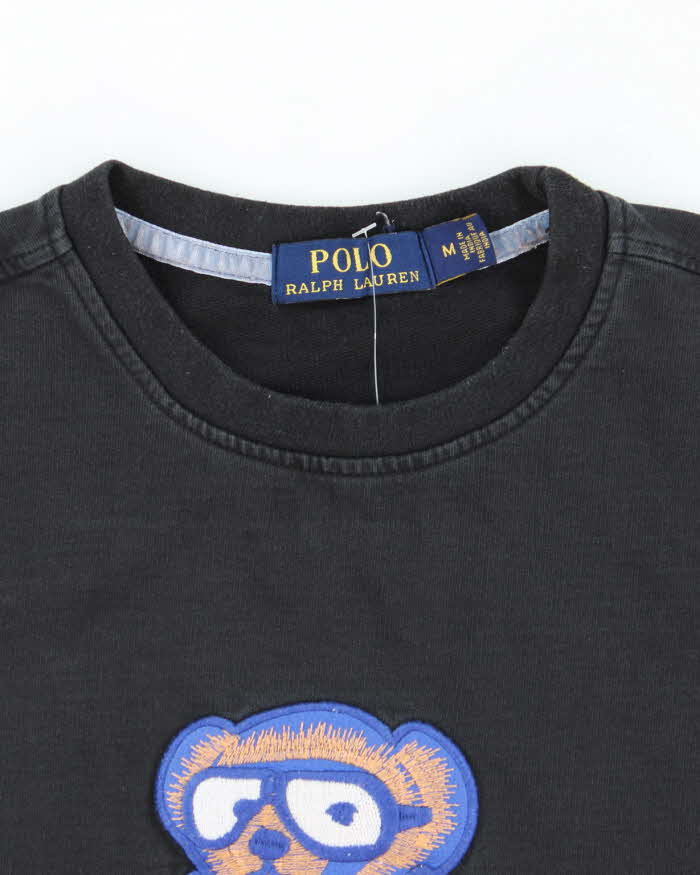 Vintage 2000's Ralph Lauren Embroidered Polo Bear Sweatshirt - M