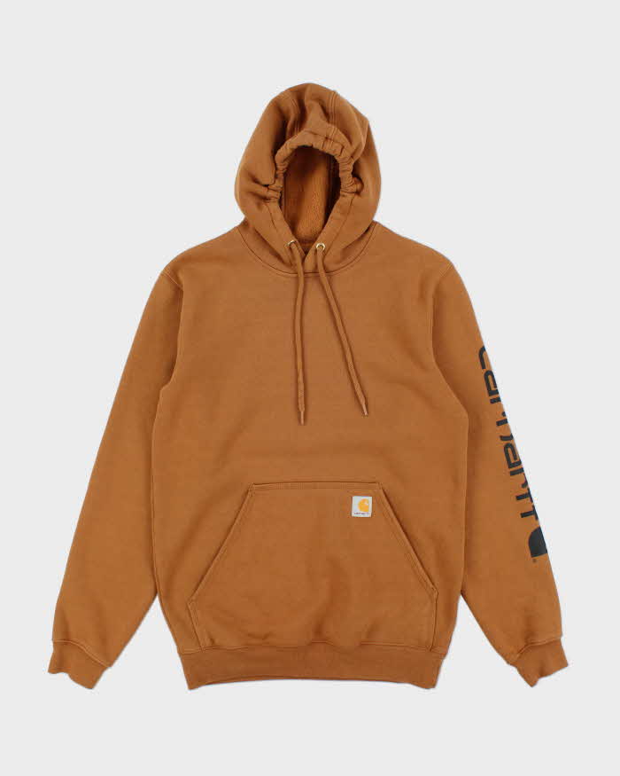 Vintage Carhartt Loose Oversized Sleeve Print Hoodie - S