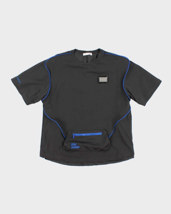 13DE MARZO Heavyweight Panelled Short Sleeve Sweatshirt - L