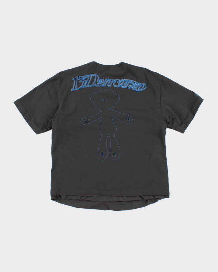 13DE MARZO Heavyweight Panelled Short Sleeve Sweatshirt - L