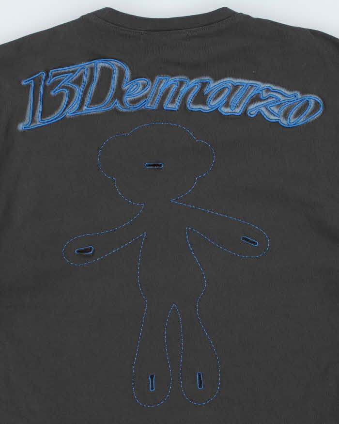 13DE MARZO Heavyweight Panelled Short Sleeve Sweatshirt - L